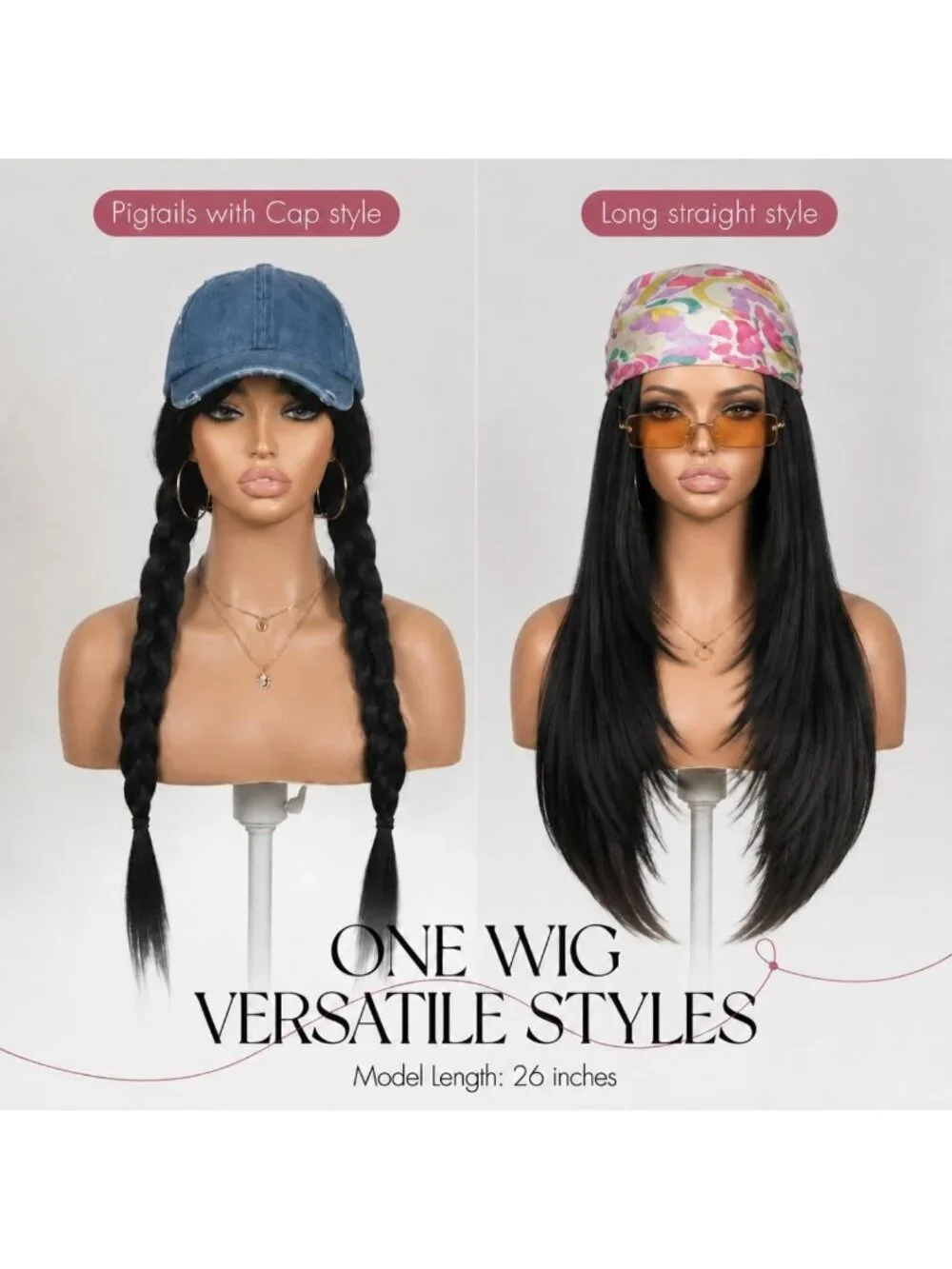 Chic Long Black Wig with Bangs | Straight Layered Style for Women’s Fashion